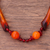 Beaded necklace, 'Delightful Beauty' - Recycled Beaded Necklace from Ghana