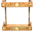 Dreistöckiges Wandregal, 'Antikes Symbol' - Dreistöckiges Wandregal aus Holz mit rustikalem Finish