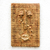 Reliefplatte aus Holz - Rustikale Porträt-Relieftafel aus Sese-Holz aus Ghana