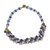 Recycled glass beaded torsade necklace, 'Eco Glory' - Recycled Glass Beaded Torsade Necklace in Blue from Ghana