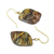 Soapstone dangle earrings, 'Natural Kites' - Natural Soapstone Dangle Earrings from Ghana