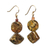 Soapstone dangle earrings, 'Earth Celebration' - Natural Soapstone Dangle Earrings from Ghana thumbail