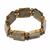 Soapstone beaded stretch bracelet, 'Natural Squares' - Natural Soapstone Beaded Beaded Stretch Bracelet from Ghana thumbail
