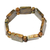Soapstone beaded stretch bracelet, 'Natural Squares' - Natural Soapstone Beaded Beaded Stretch Bracelet from Ghana (image 2b) thumbail
