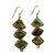 Soapstone beaded dangle earrings, 'Fascinating Delight' - Natural Soapstone and Bauxite Beaded Dangle Earrings thumbail