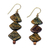 Soapstone beaded dangle earrings, 'Fascinating Delight' - Natural Soapstone and Bauxite Beaded Dangle Earrings (image 2b) thumbail