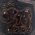 African wood mask, 'Asomdwe Elephant' - Elephant Themed African Sese Wood and Aluminum Mask (image 2c) thumbail