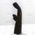 Wood sculpture, 'Mary in Prayer' - Black and Yellow Wood Mary Sculpture from Ghana
