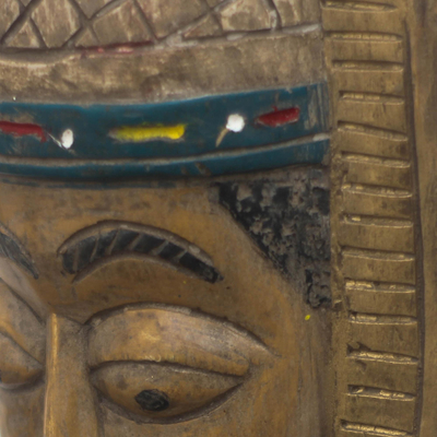 Máscara de madera africana - Máscara de madera africana que representa al Papa Bonifacio V de Ghana