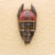 African recycled glass beaded wood mask, 'Damba Festival' - African Recycled Glass Beaded African Wood Mask from Ghana