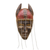 African recycled glass beaded wood mask, 'Damba Festival' - African Recycled Glass Beaded African Wood Mask from Ghana thumbail