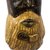 Máscara de madera africana - Máscara de madera africana de un rostro barbudo de Ghana