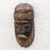 African wood mask, 'Bearded Nii Amugi' - Brown and Gold-Tone African Wood Mask from Ghana (image 2b) thumbail