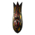African wood mask, 'Colorful Apata' - Colorful Fish-Themed African Wood Mask from Ghana