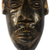 African wood mask, 'Brantihene Face' - Brown and Gold African Wood Mask Crafted in Ghana