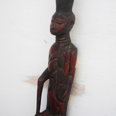 bastón de madera - Bastón de madera africana tallado a mano