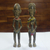 Wood sculptures, 'Ashanti Pair' (pair) - Rustic Sese Wood Sculptures of an Ashanti Couple (Pair) (image 2) thumbail