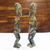 Wood sculptures, 'Ashanti Pair' (pair) - Rustic Sese Wood Sculptures of an Ashanti Couple (Pair) (image 2b) thumbail