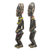 Wood sculptures, 'Ashanti Pair' (pair) - Rustic Sese Wood Sculptures of an Ashanti Couple (Pair) (image 2c) thumbail