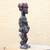 Wood sculpture, 'Female Warrior' - Sese Wood and Recycled Glass Bead Sculpture (image 2b) thumbail
