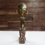 Wood sculpture, 'Akuabas' - Rustic Sese Wood Fertility Doll Sculpture from Ghana