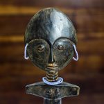 Wood sculpture, 'Akuabas' - Rustic Sese Wood Fertility Doll Sculpture from Ghana