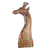 Wood wall sculpture, 'Giraffe Profile' - Rustic Sese Wood Giraffe Wall Sculpture from Ghana
