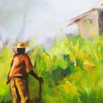 'There Was a Cottage' - Impressionist Painting of a Cottage from Ghana