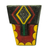 African wood mask, 'Geometric Personage' - Geometric African Wood and Aluminum Mask from Ghana (image 2c) thumbail