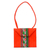 Cotton and faux leather shoulder bag, 'Geranium Vine' - Cotton and Faux Leather Shoulder Bag in Geranium from Ghana (image 2c) thumbail
