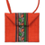 Cotton and faux leather shoulder bag, 'Geranium Vine' - Cotton and Faux Leather Shoulder Bag in Geranium from Ghana (image 2d) thumbail