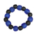 Stretch-Armband aus recycelten Glasperlen - Blaues und schwarzes Stretch-Armband aus recycelten Glasperlen