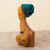 Teak wood sculpture, 'Head Scarf' - Abstract Teak Wood and Cotton Sculpture from Ghana (image 2b) thumbail