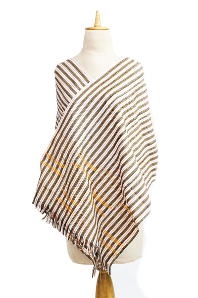 Authentic Handwoven Black and White Cotton Kente Cloth Shawl - Ewe ...