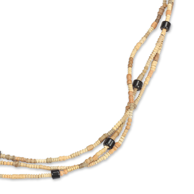 Halsketten mit Perlen aus Keramik und recyceltem Glas, „Awareso Beauty“ (3er-Set) - Halsketten mit Perlen aus Keramik und recyceltem Glas (3er-Set)