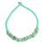 Agate beaded torsade necklace, 'Original Forest' - Green Agate Beaded Torsade Necklace from Ghana
