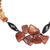 Agate and recycled glass beaded pendant necklace, 'Forfoi Beauty' - Agate and Recycled Glass Beaded Pendant Necklace from Ghana (image 2c) thumbail