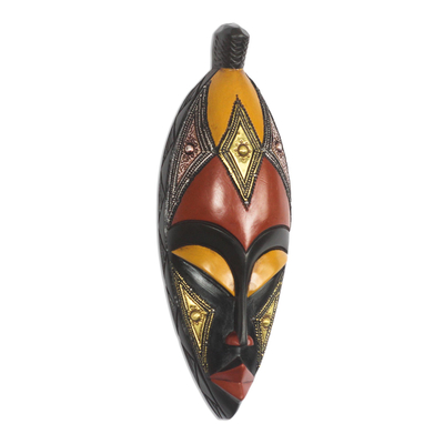 Afrikanische Holzmaske - Von Baule inspirierte afrikanische Holzmaske aus Ghana
