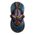 African wood mask, 'Gyidi Face' - Blue and Purple African Wood Mask from Ghana thumbail