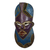 African wood mask, 'Gyidi Face' - Blue and Purple African Wood Mask from Ghana (image 2c) thumbail