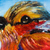 'Joy of the Day' - Pintura impresionista firmada de un pájaro de Nigeria