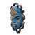 African wood mask, 'Blue Beauty' - Blue Sese Wood and Brass African Mask from Ghana (image 2c) thumbail