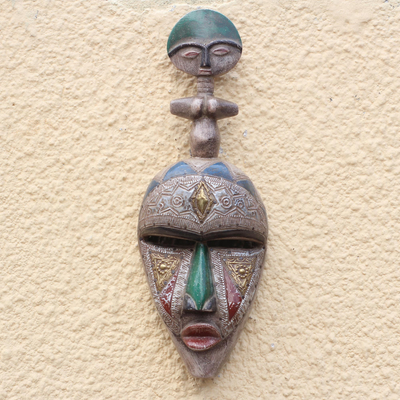 Afrikanische Holzmaske - Fruchtbarkeitspuppe Afrikanische Holzmaske aus Ghana