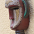 African wood mask, 'Dzigbordi Beauty' - Aluminum and Brass Accented African Wood Mask from Ghana (image 2c) thumbail