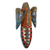 African wood mask, 'Triple Head' - Colorful African Wood Mask Depicting Three Heads from Ghana (image 2c) thumbail