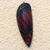 African wood mask, 'Ahoufe Stripes' - African Wood Mask with Red Stripes from Ghana (image 2) thumbail