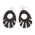 Ebony wood dangle earrings, 'Labadi Breeze' - Ebony Wood Dangle Earrings Hand Made in Ghana thumbail