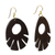 Ebony wood dangle earrings, 'Labadi Breeze' - Ebony Wood Dangle Earrings Hand Made in Ghana (image 2b) thumbail