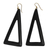 Ebony wood dangle earrings, 'Beautiful Triangles' - Triangular Ebony Wood Dangle Earrings from Ghana (image 2b) thumbail