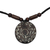 Wood beaded pendant necklace, 'Brilliant Light' - Wood Pendant Necklace Hand Crafted in Ghana thumbail